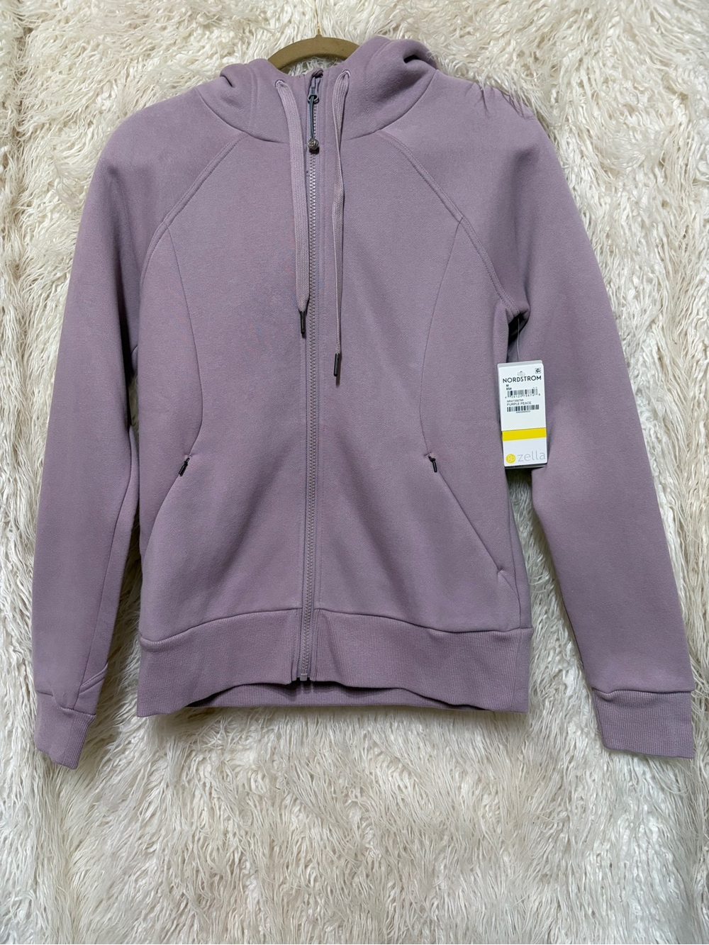 ⭐️ NWT ⭐️ Zella Cara Curve Zip-Up Fleece Hoodie, Size M